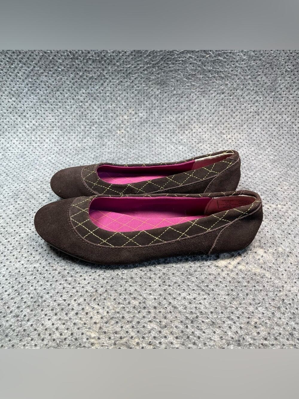 Land’s End Dory Slip On Brown Suede Shoes Size 7 Women’s